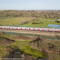 Buy canvas prints of London Underground Train From The Air Pano by David Pyatt