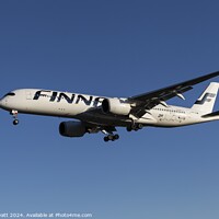Buy canvas prints of Finnair Airbus A350-941 by David Pyatt