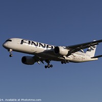 Buy canvas prints of Finnair Airbus A350 Panorama by David Pyatt