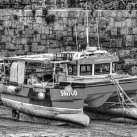 Buy canvas prints of Catherine Anne Fishing Boat Newquay Harbour  by David Pyatt