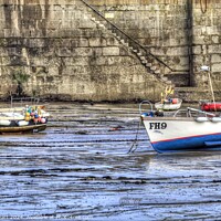Buy canvas prints of Newquay Harbour Fishing Boats by David Pyatt
