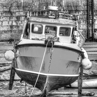 Buy canvas prints of Cornish Fishing Boat  by David Pyatt