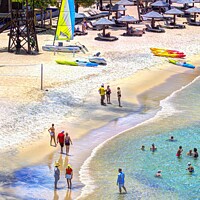 Buy canvas prints of St Lucia Summer Beach Vista by David Pyatt