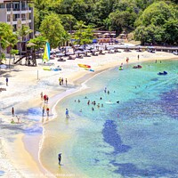 Buy canvas prints of St Lucia Summer Beach Days by David Pyatt
