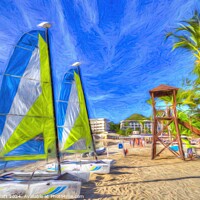 Buy canvas prints of St Lucia Beach Art by David Pyatt