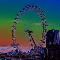 Buy canvas prints of The London Eye Digital art by David Pyatt