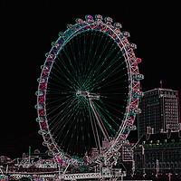 Buy canvas prints of London Eye Digital Art by David Pyatt