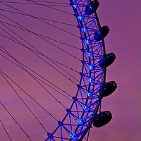 Buy canvas prints of The London Eye at Night by David Pyatt