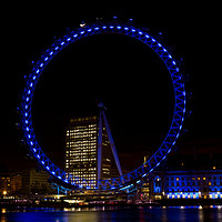 Buy canvas prints of London Eye at Night by David Pyatt