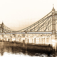 Buy canvas prints of Albert Bridge London by David Pyatt