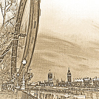 Buy canvas prints of London Eye and Westminster Art by David Pyatt