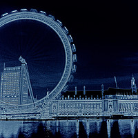 Buy canvas prints of London Eye Art by David Pyatt
