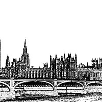 Buy canvas prints of Westminster bridge and Westminster by David Pyatt