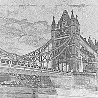 Buy canvas prints of Tower Bridge Art by David Pyatt
