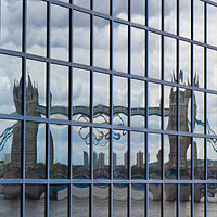 Buy canvas prints of Tower Bridge reflection by David Pyatt