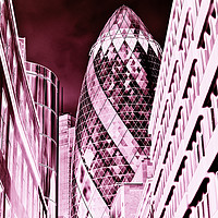 Buy canvas prints of The Gherkin Building London by David Pyatt