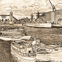 Buy canvas prints of River Thames Art by David Pyatt