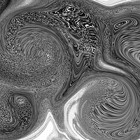 Buy canvas prints of Mono Swirl Abstract by David Pyatt