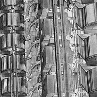 Buy canvas prints of Lloyd''s Building London abstract by David Pyatt
