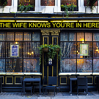 Buy canvas prints of The wife Knows Pub by David Pyatt