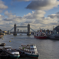 Buy canvas prints of River Thames view by David Pyatt
