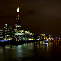 Buy canvas prints of The River Thames at Night by David Pyatt