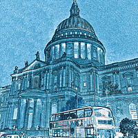 Buy canvas prints of St Pauls Cathedral London Art by David Pyatt