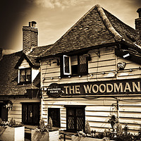 Buy canvas prints of The Woodman Pub by David Pyatt