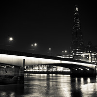 Buy canvas prints of The Shard and London Bridge by David Pyatt