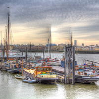 Buy canvas prints of River Thames Boat Community by David Pyatt