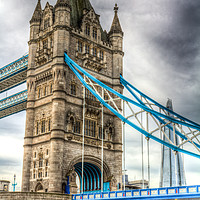 Buy canvas prints of Tower Bridge and The Shard by David Pyatt