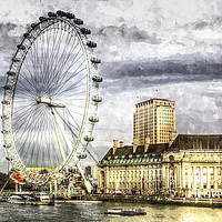Buy canvas prints of The London Eye Art by David Pyatt