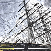 Buy canvas prints of The Cutty Sark Greenwich by David Pyatt