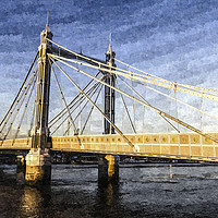 Buy canvas prints of The Albert Bridge Art by David Pyatt