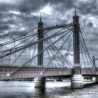 Buy canvas prints of The Albert Bridge London by David Pyatt