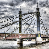 Buy canvas prints of The Albert Bridge London by David Pyatt