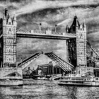 Buy canvas prints of Tower Bridge Vintage by David Pyatt