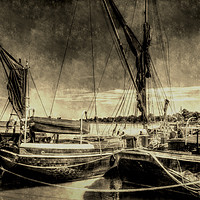 Buy canvas prints of Thames sailing barges vintage by David Pyatt
