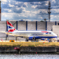 Buy canvas prints of  British Airways London City airport by David Pyatt