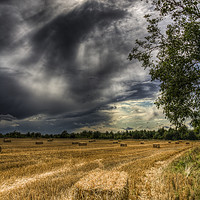 Buy canvas prints of  The approaching storm on the Farm by David Pyatt
