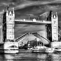 Buy canvas prints of Tower Bridge London and the Dixie Queen by David Pyatt