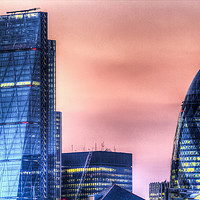Buy canvas prints of The Gherkin and the Cheese Grater London by David Pyatt