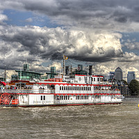 Buy canvas prints of  The Dixie Queen Paddle Steamer by David Pyatt