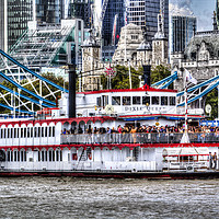 Buy canvas prints of The Dixie Queen Paddle Steamer by David Pyatt