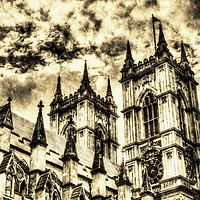 Buy canvas prints of Westminster Abbey London Vintage by David Pyatt