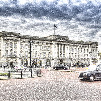 Buy canvas prints of  Buckingham Palace Snow by David Pyatt