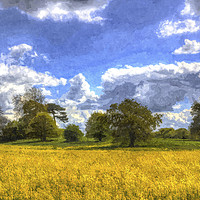 Buy canvas prints of The Peaceful Farm Art by David Pyatt
