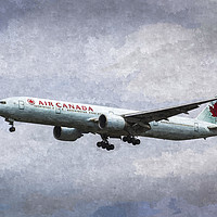 Buy canvas prints of Air Canada Boeing 777 Art by David Pyatt
