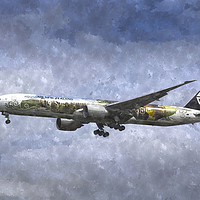 Buy canvas prints of Air New Zealand Hobbit Boeing 777 Art by David Pyatt