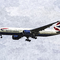 Buy canvas prints of British Airways Boeing 777 Art by David Pyatt